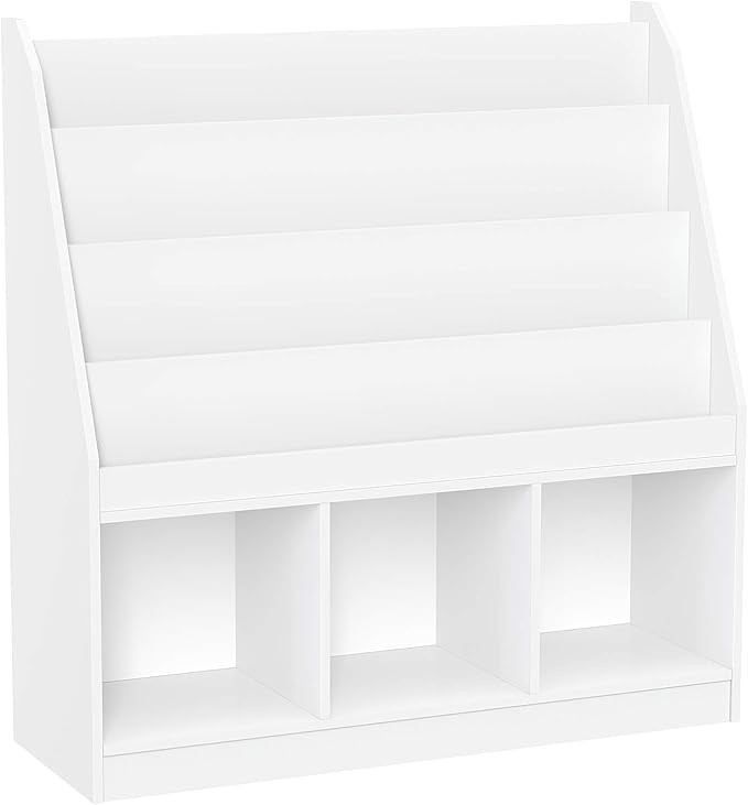 RiverRidge Kids 4 shelves Three Cubbies Bookrack, White (02-251), 11.81"D x 35"W x 36"H | Amazon (US)