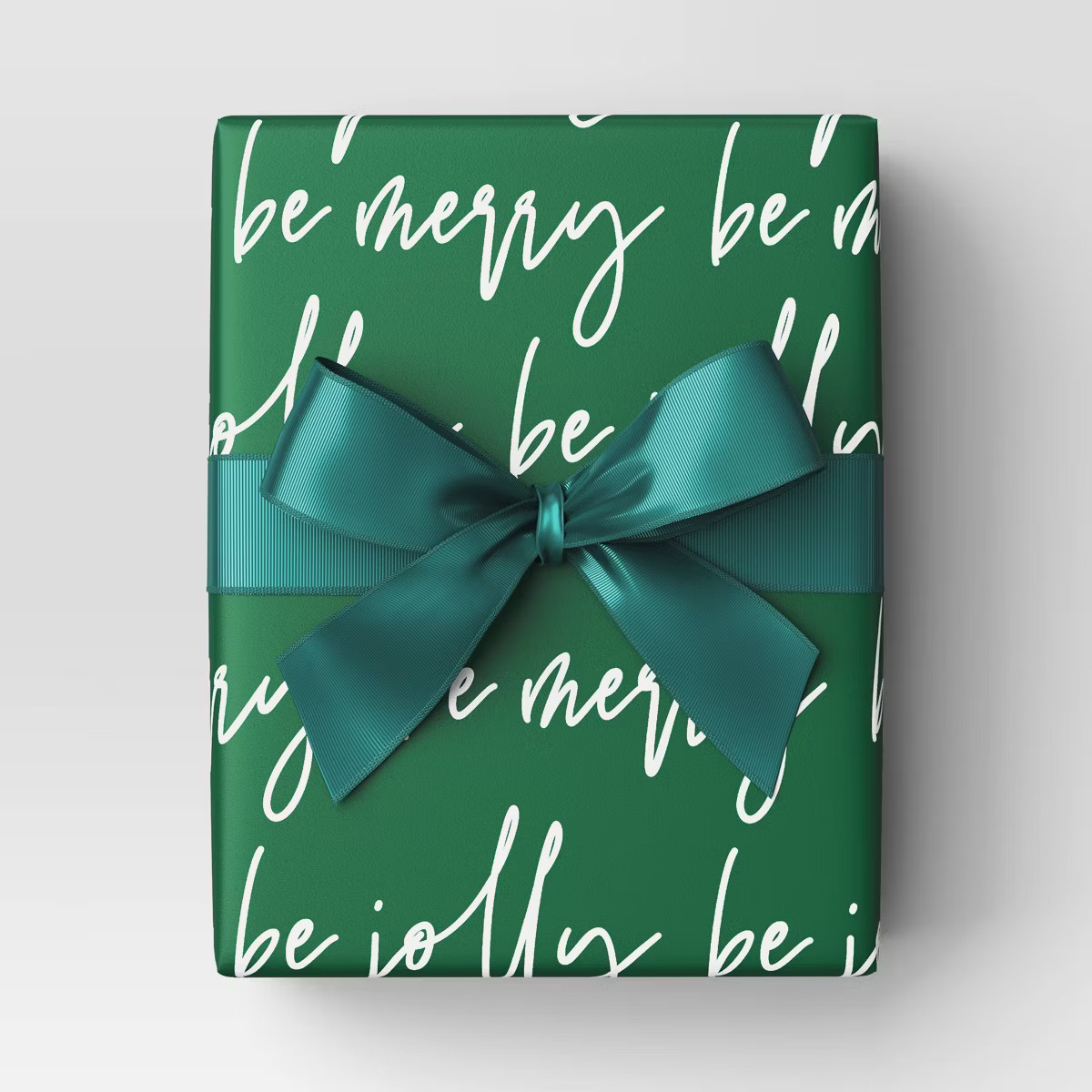25 sq ft 'Be Jolly Be Merry' Christmas Gift Wrap Green - Wondershop™ | Target