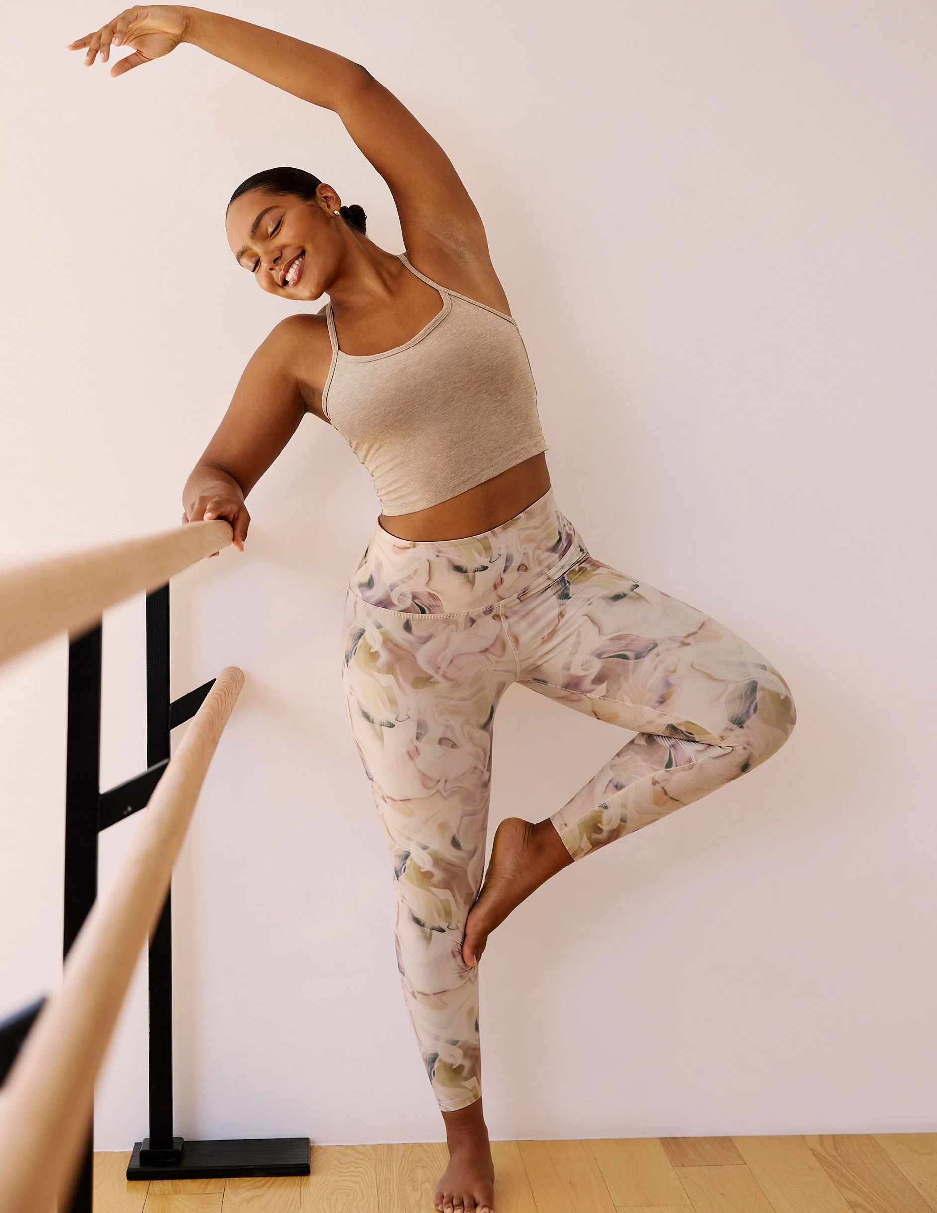 Earthen Swirl SoftMark High Waisted Midi Legging | Beyond Yoga | Beyond Yoga