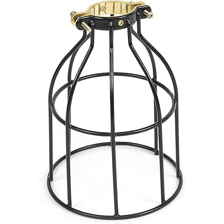 Simple Deluxe 4-Pack Adjustable Industrial Clamp on Metal Bulb Guard Cage for Pendant, Farmhouse ... | Amazon (US)