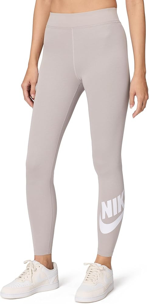 Amazon.com: Nike Women's Sportswear Classics High-Waisted Graphic Leggings, College Grey/White, S... | Amazon (US)