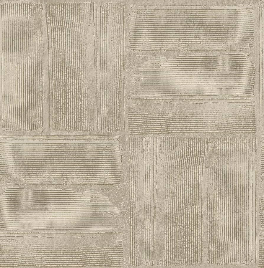 RoomMates Taupe Dimensional Square Plaster Peel and Stick Wallpaper, RMK12681PLW | Amazon (US)