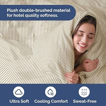 Duvet Cover Queen Size Set - Extra Soft Queen Size Duvet Cover 90 x 90 with 2 Pillow Shams - Hote... | Amazon (US)