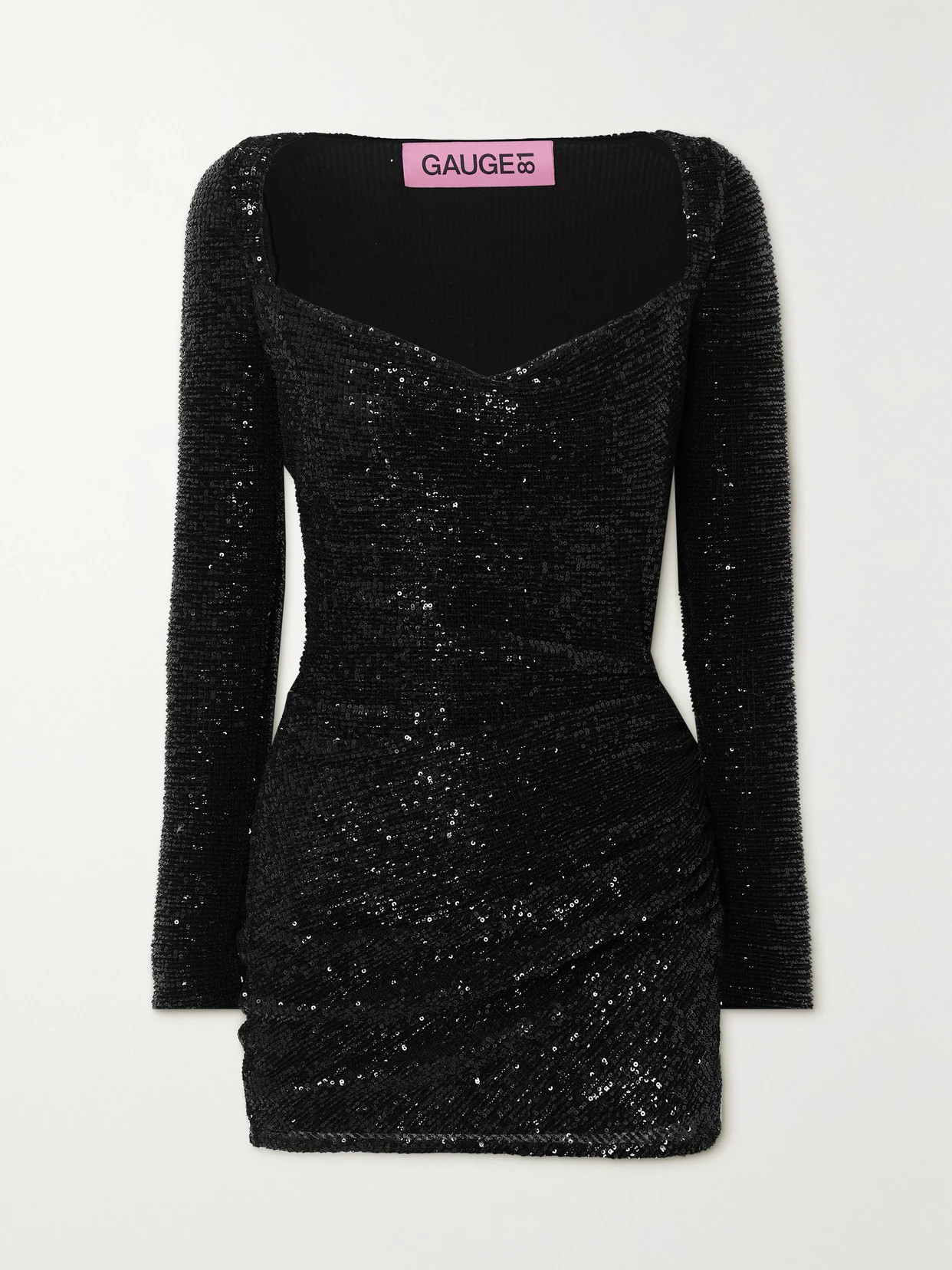 GAUGE81 - Evry Ruched Sequined Tulle Mini Dress - Black | NET-A-PORTER (US)