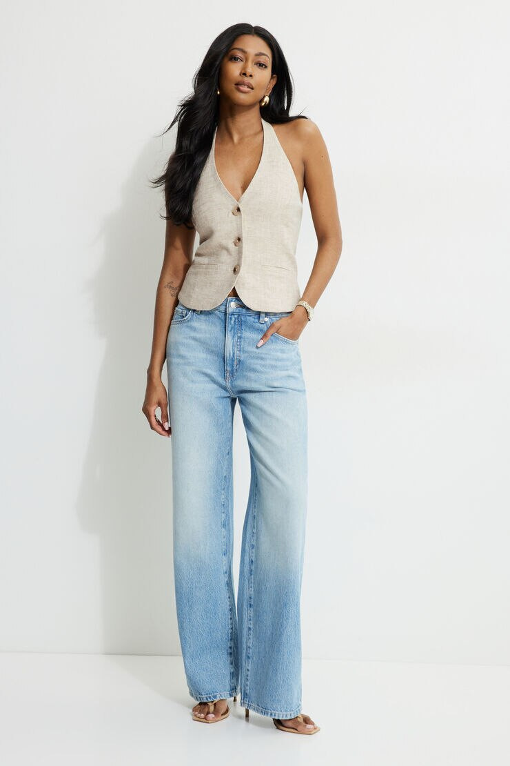 Sydney Mid Rise Baggy Fit Jeans | Dynamite Clothing