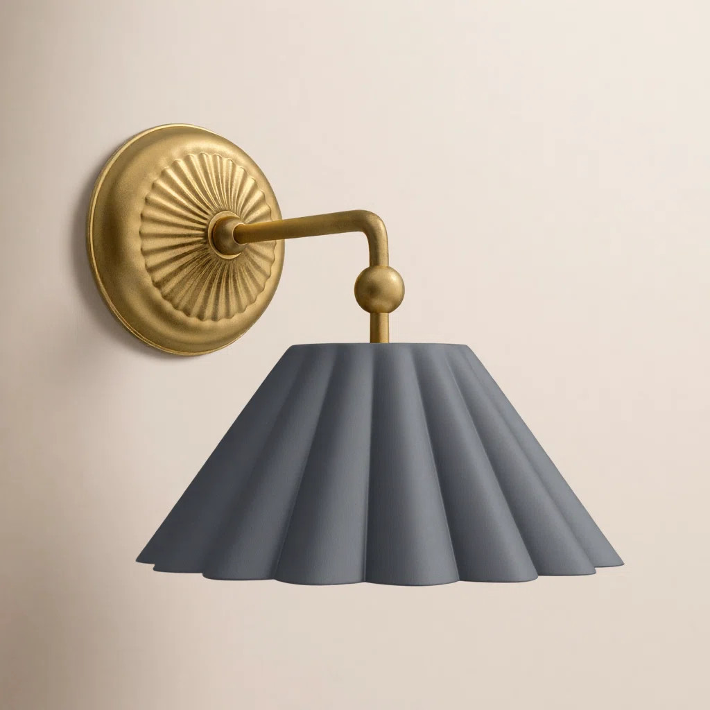 Granduca Single Light Steel Dimmable Armed Sconce | Birch Lane