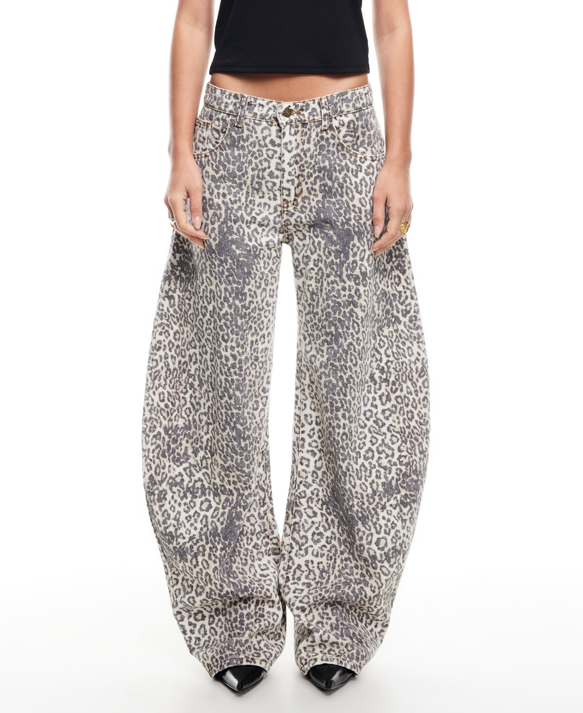 Lioness Women's Leopard-Print Horseshoe Jeans - Leopard Fade | Macy's