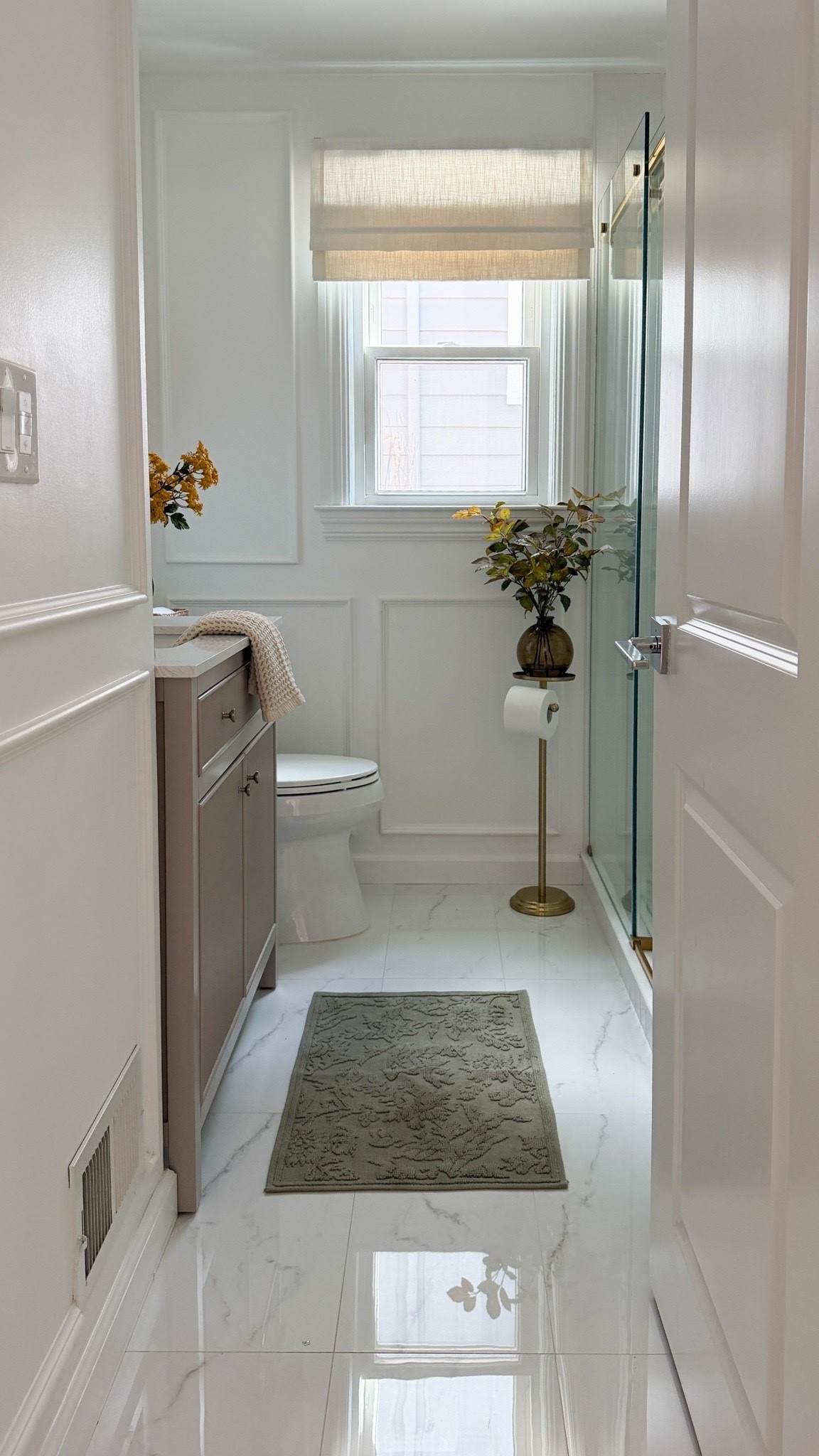 The first hint of fall has officially made its way into our home. 🍂🤎

I love easing into the season with subtle touches that add warmth without changing everything. A few cozy accents, natural textures, and timeless details were all this bathroom needed to feel a little softer and more inviting.

It’s amazing how the smallest seasonal updates can make a space feel fresh, welcoming, and ready for all the cozy months ahead. ✨

#LTKHome #LTKmomlife #LTKdayinmylife
