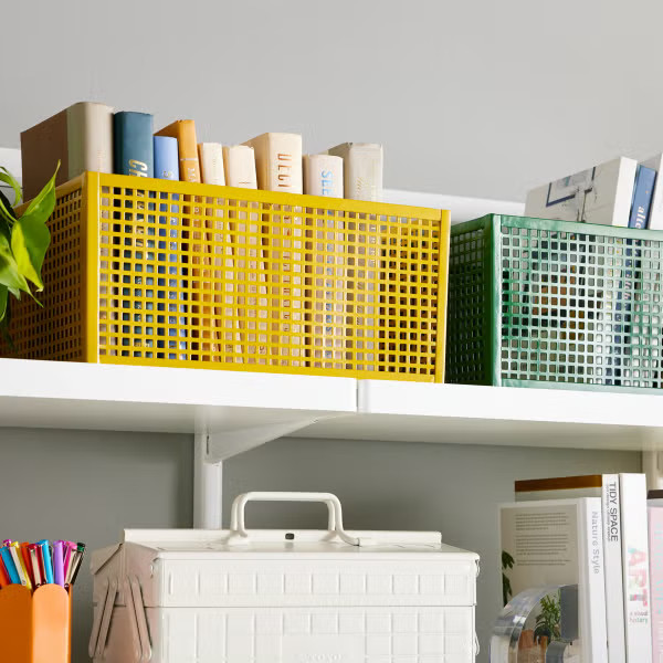 The Container Store Schoolhouse Metal Bin | The Container Store