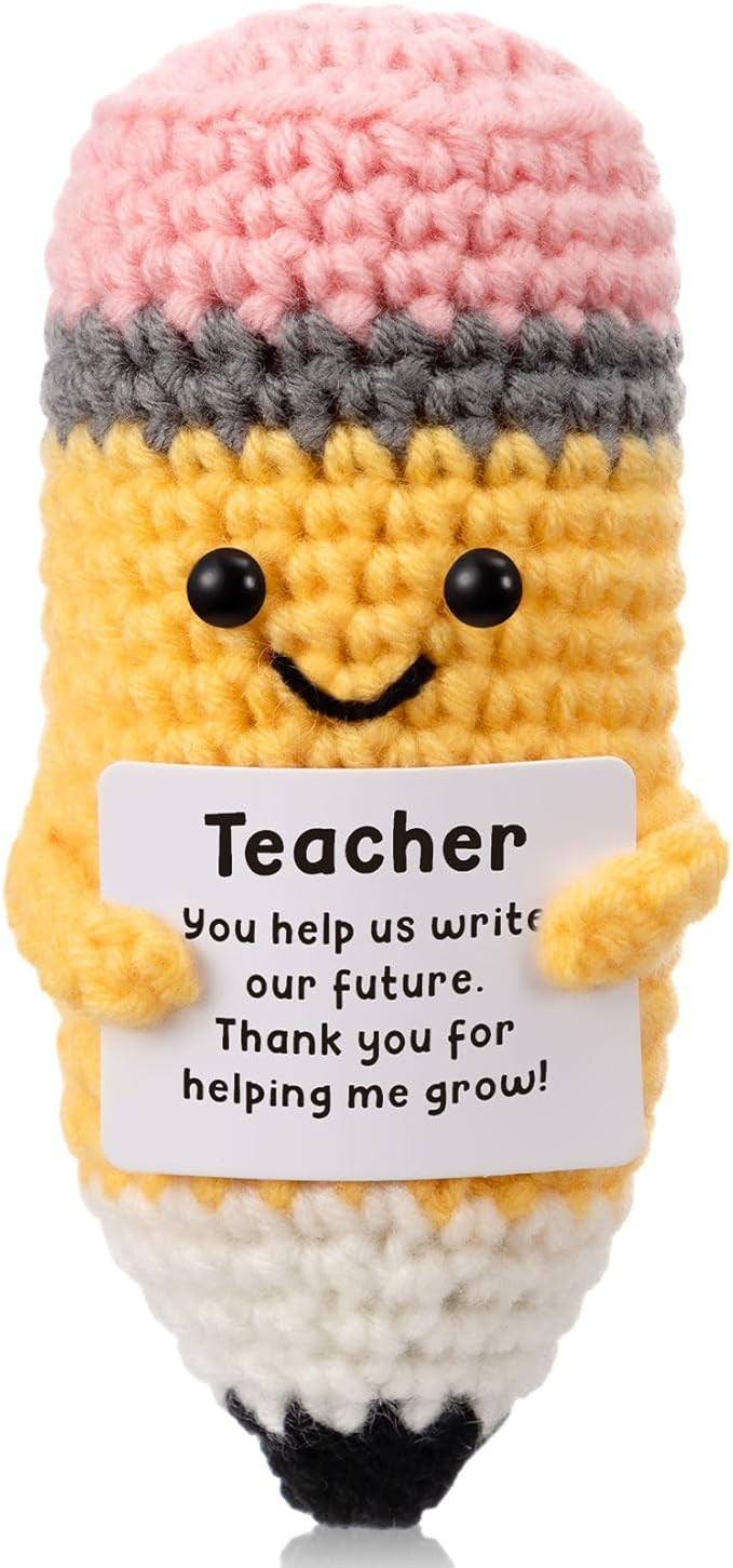 Newcotte Teacher Appreciation Gift for Women End of Year Crochet Pencil Cute Teacher Gift with Th... | Amazon (US)