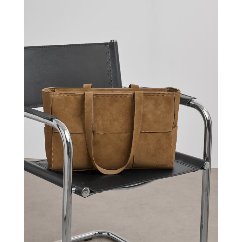 Taya Hand Woven Suedette Tote Bag in Caramel | Katie Loxton Ltd. (UK)