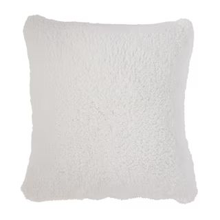 Greendale Home Fashions Snow Sherpa 20 in. x 20 in. Throw Pillow TP3300-SNOW - The Home Depot | The Home Depot