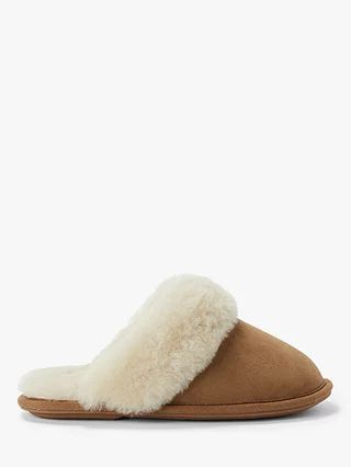 John Lewis Sheepskin Mule Slippers, Mid Grey | John Lewis (UK)