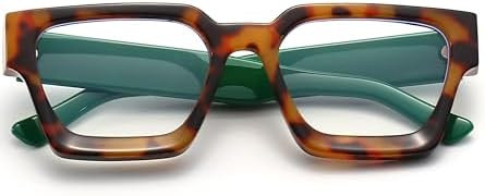 AIEYEZO Square Thick Frame Glasses for Women Men Fashion Blue Light Glasses Trendy Chic Computer ... | Amazon (US)