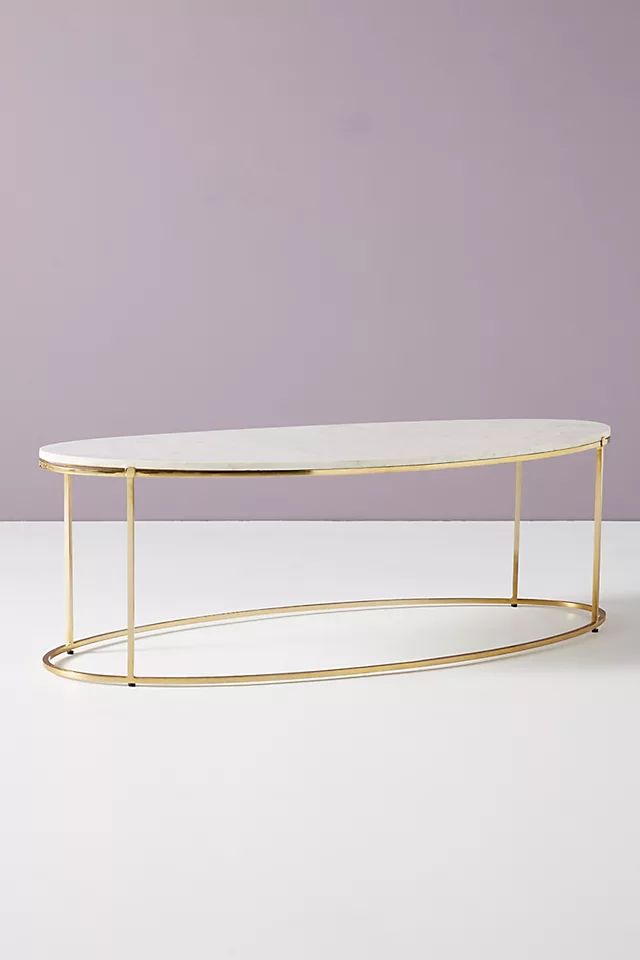 Leavenworth Oval Marble Coffee Table | Anthropologie (US)