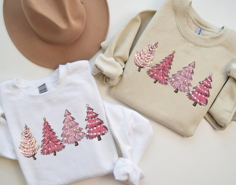 Pink Tree Christmas Sweater Christmas Tree Sweater Christmas - Etsy | Etsy (US)