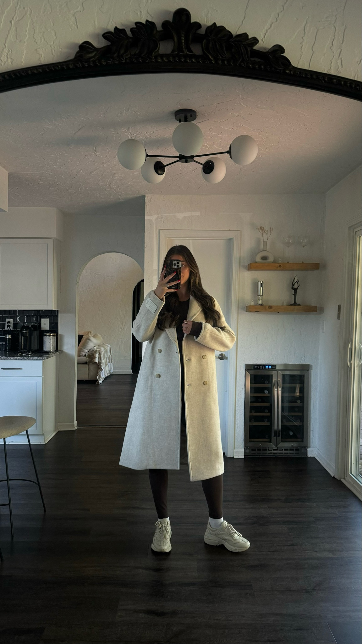 Aritzia, neutral coat, jumpsuit, bump friendly 

#LTKActive #LTKStyleTip #LTKSeasonal