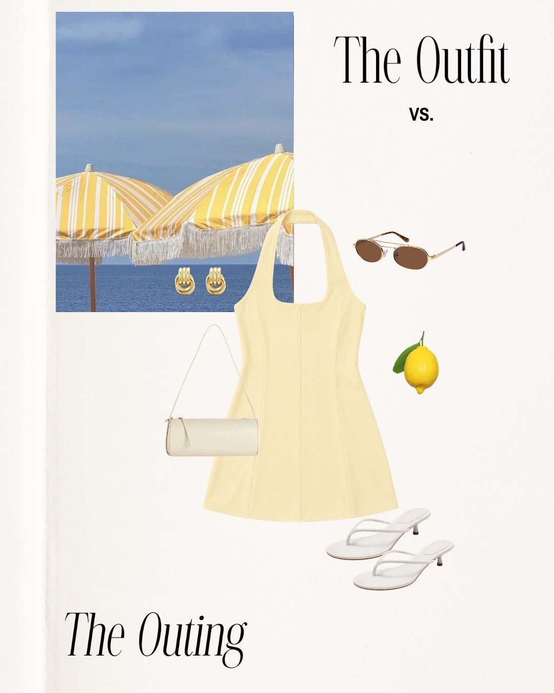 Outfit vs the outting!! 🍋🍋

Europe, euro summer, yellow dress, capri, travel finds, Amazon essentials, kitten heels, aritzia, revolve, Frankie’s bikinis, beach outfit inspo