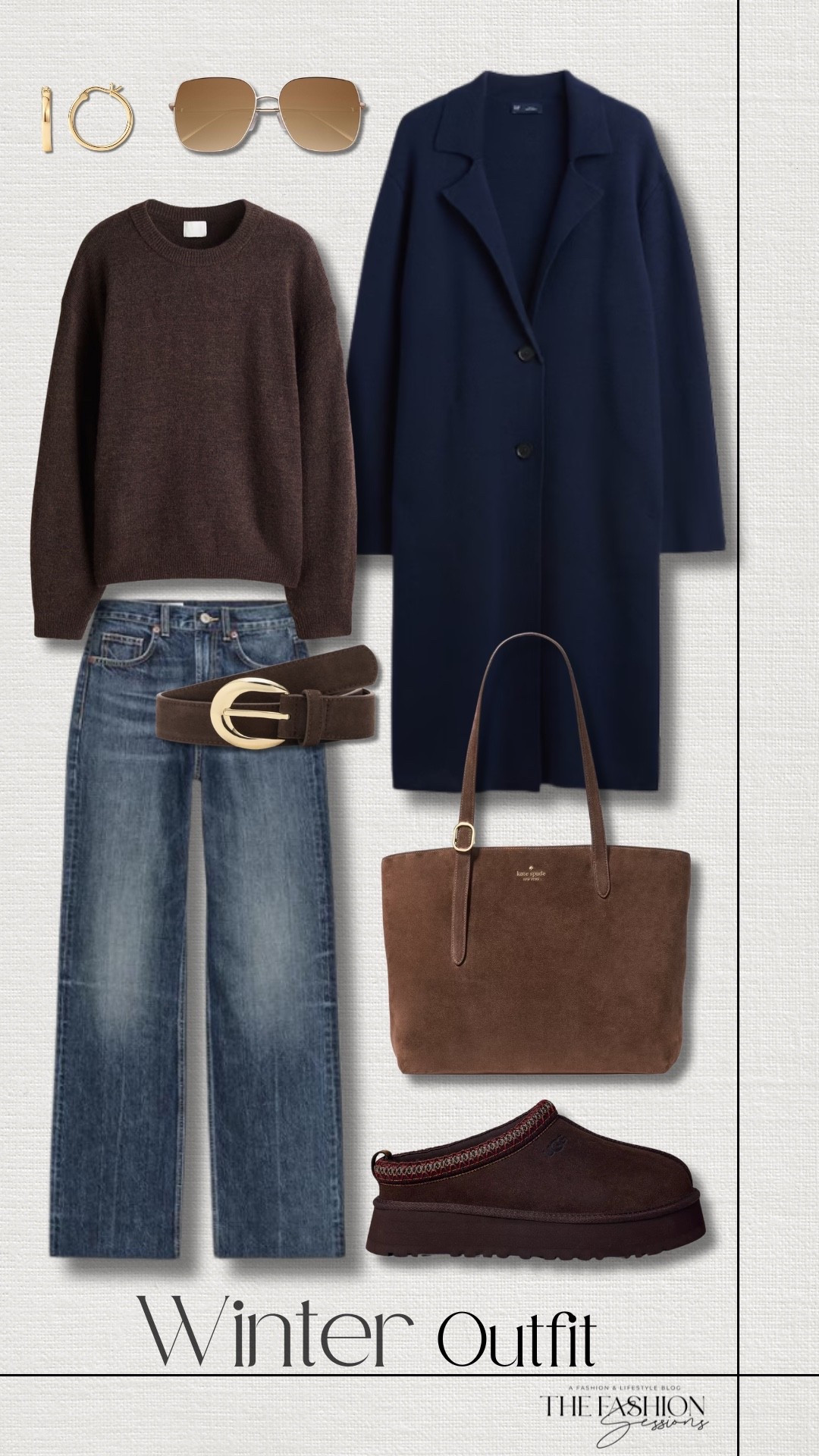 Winter outfit inspo.
cardigan coat | knit sweater | wide leg jeans | large tote | Ugg Tazz Slipper | gold hoops | oversized sunglasses | late fall outfit | winter outfit | casual outfit

#LTKOver40 #LTKSeasonal #LTKSaleAlert