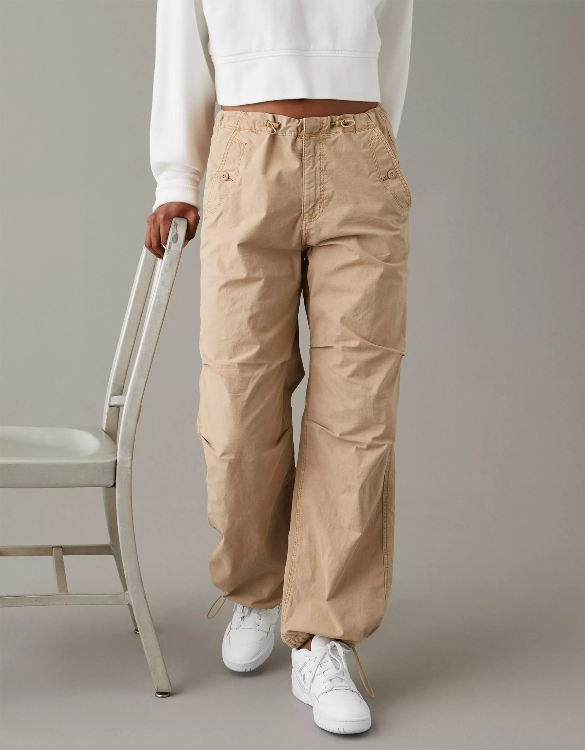 AE Snappy Stretch Low-Rise Parachute Pant | American Eagle Outfitters (US & CA)