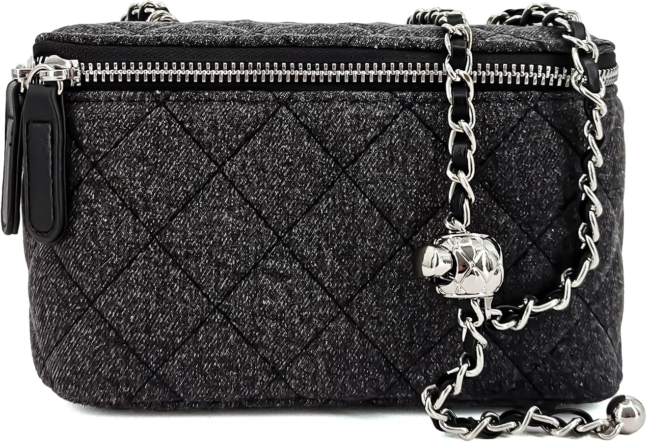 M-ioi-M Mini Quilted Denim Crossbody Bag for Women, Small Jean Purse with Adjustable Chain Strap,... | Amazon (US)