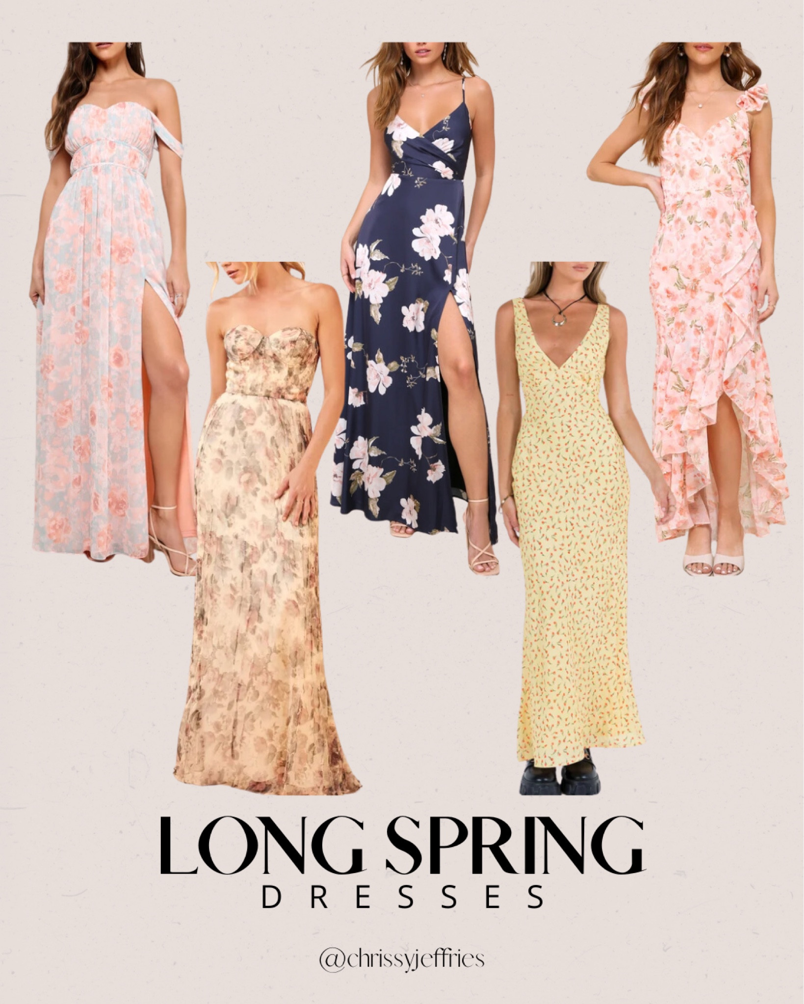Long floral dresses for spring! Perfect pastel and floral dresses for any occasion!

#weddingguest #floraldresses #maxidresses #summerwedding #springdresses

#LTKspring #LTKwedding #LTKsummer