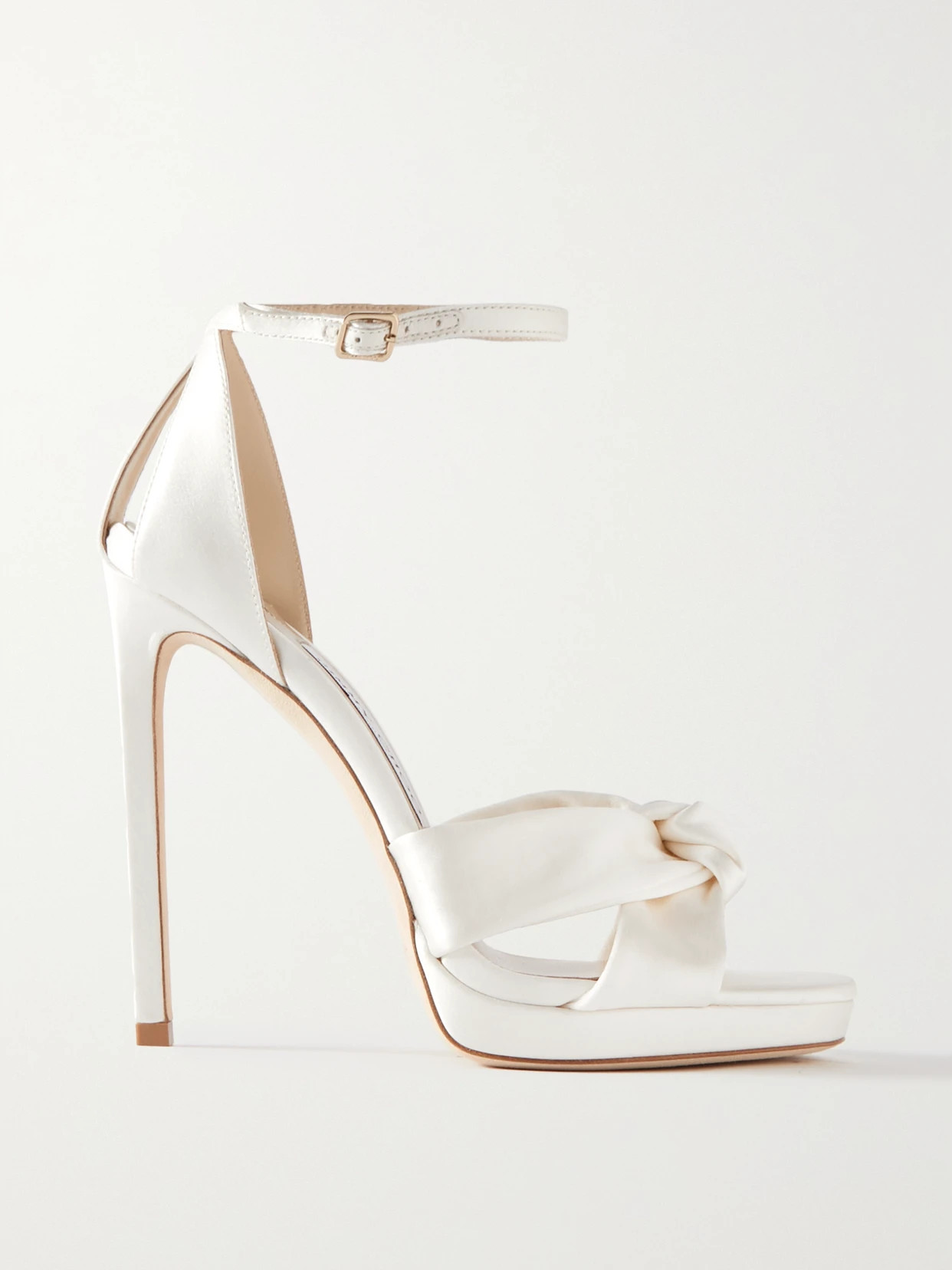 Jimmy Choo - Rosie 120 Satin Sandals - White | NET-A-PORTER (US)