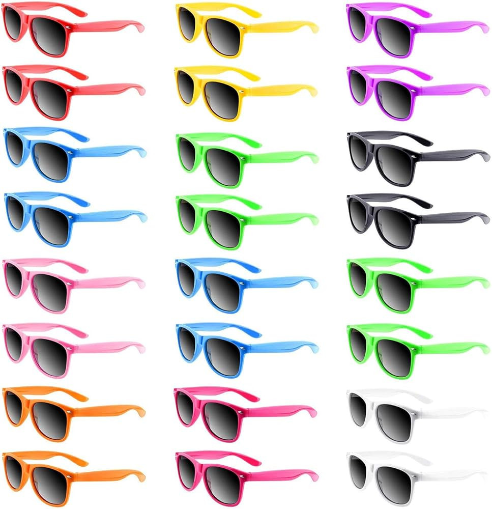 TUPARKA Sunglasses Party Favors Neon Colors Sunglasses Bulk Goody Bag Fillers for Beach Birthday ... | Amazon (US)