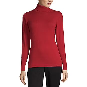 Worthington Womens Turtleneck Long Sleeve Pullover Sweater | JCPenney