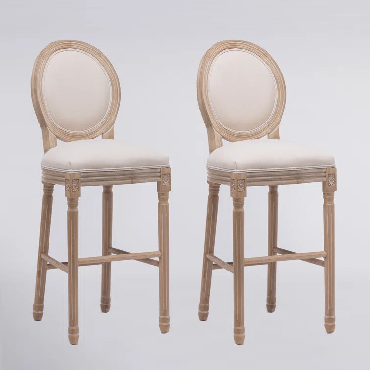 Calpine Upholstered 29.9'' Counter Stool with Solid Wood Frame | Wayfair North America