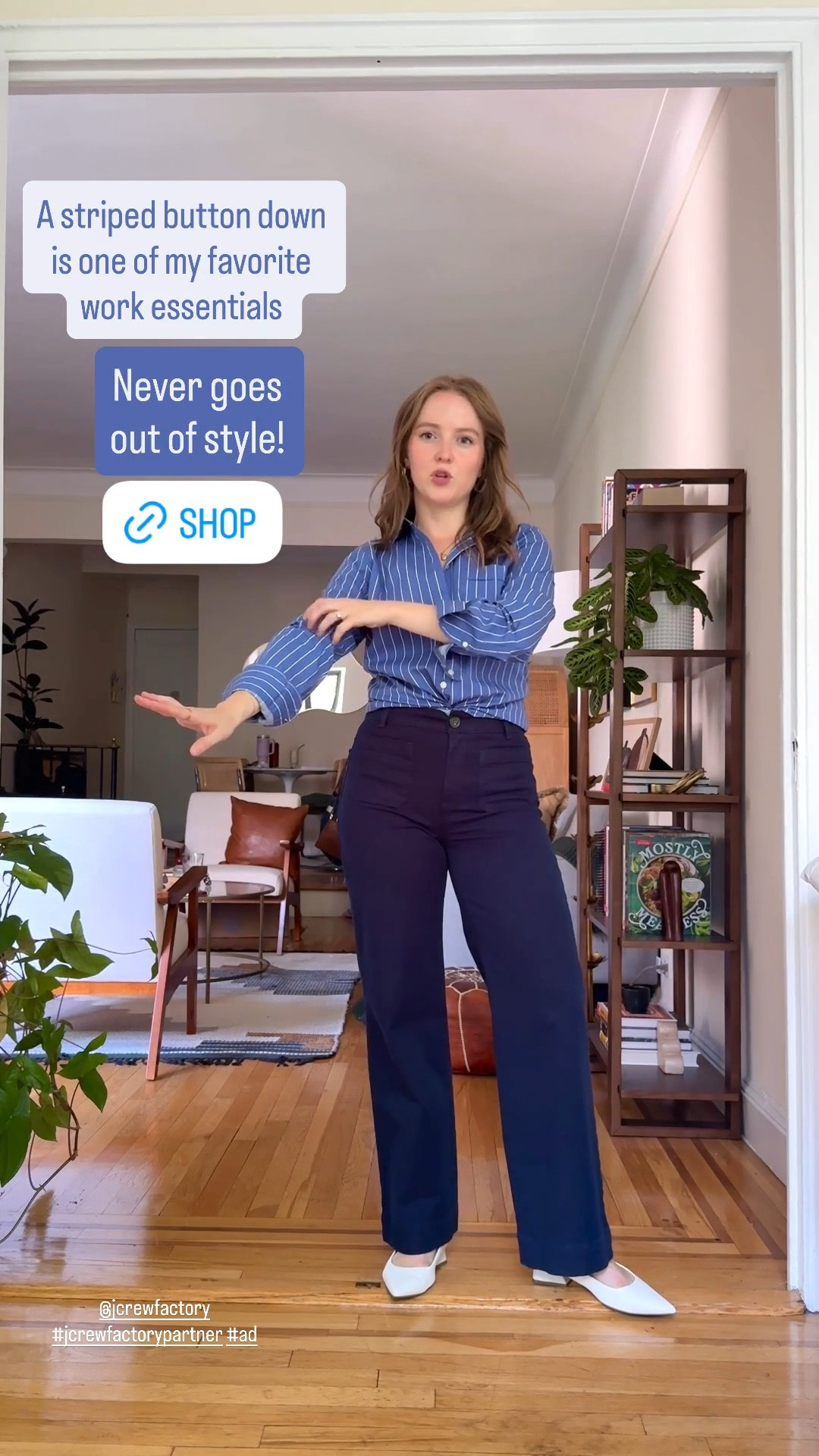 Easy fall work looks. Sized up one in this button down from j crew factory. wearing small. Pants are 25 petite

#LTKStyleTip #LTKWorkwear #LTKSaleAlert