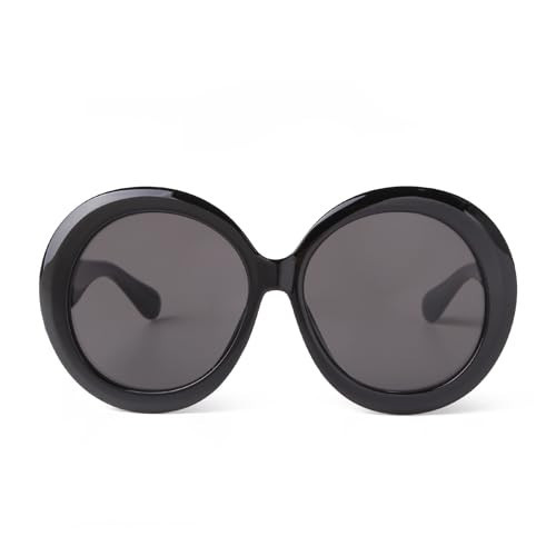 ADE WU Oversized Round Sunglasses for Women,Black Frame | Amazon (US)