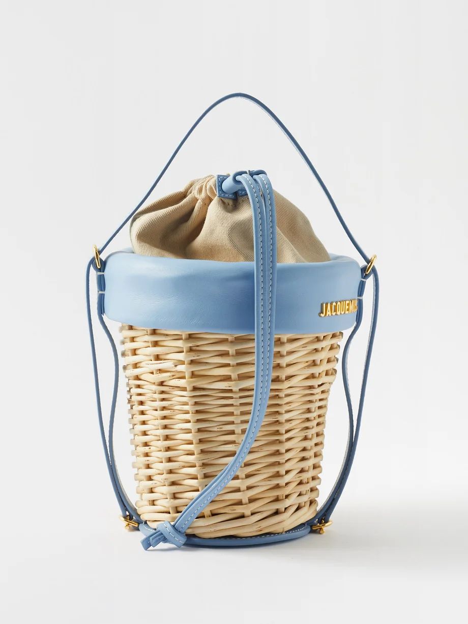Seau leather-trim wicker bucket bag | Jacquemus | Matches (UK)