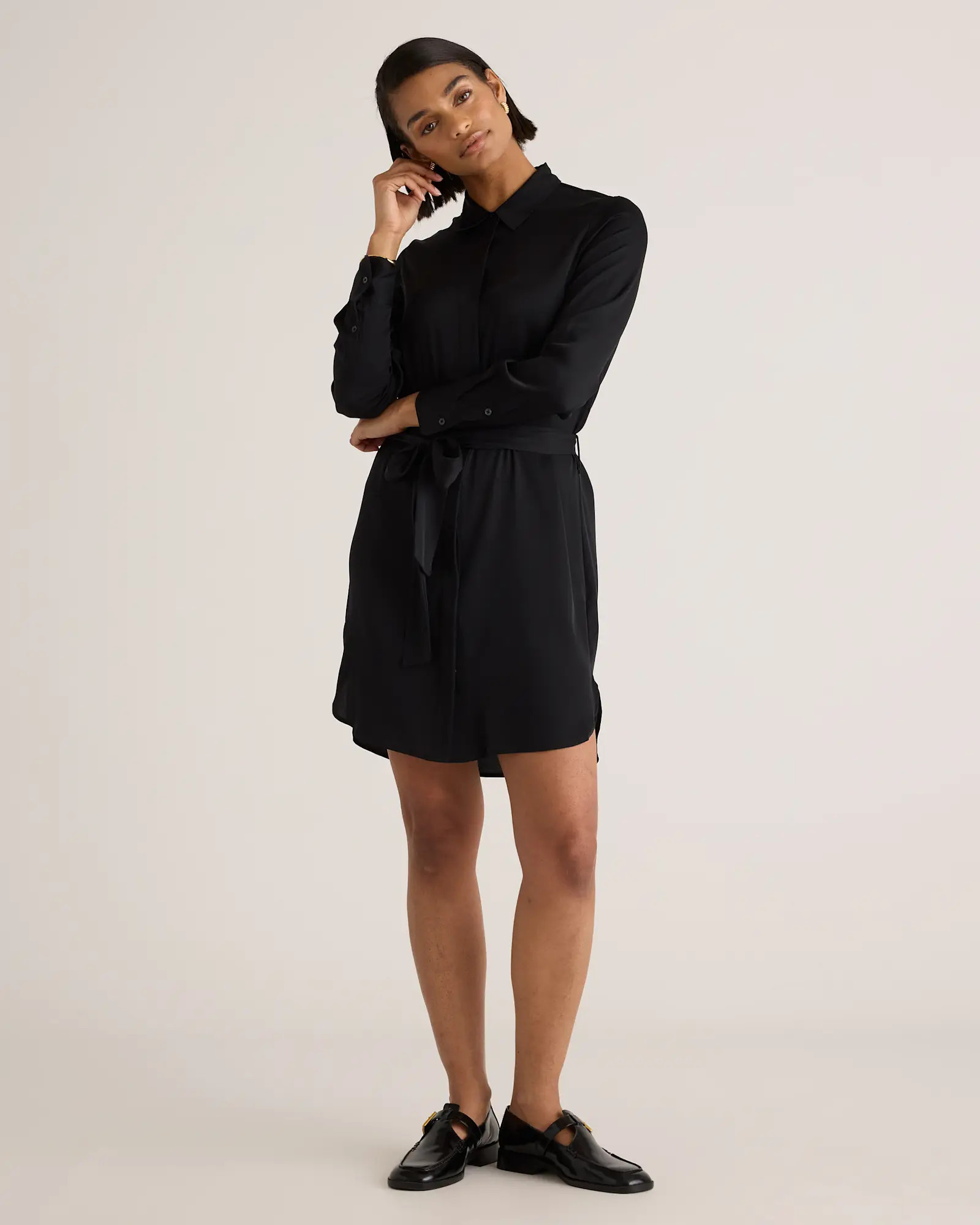 Washable Stretch Silk Shirt Dress | Quince | Quince
