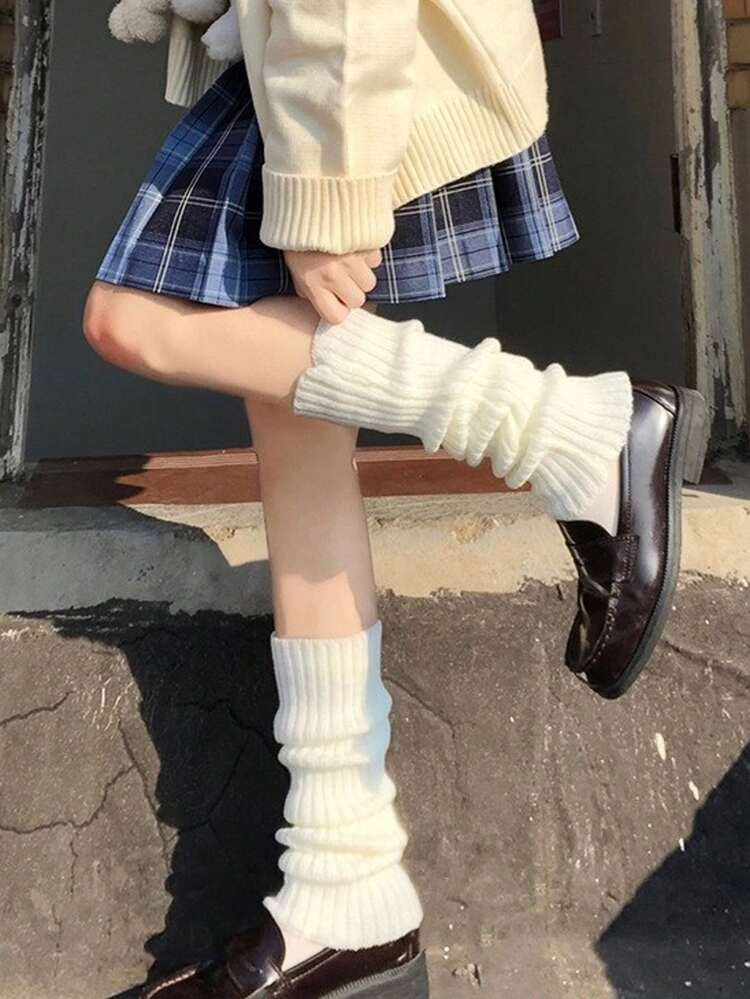 1 Pair Of Winter Warm Halloween Dress Yarn Knitted Women's Leg Covers | SHEIN