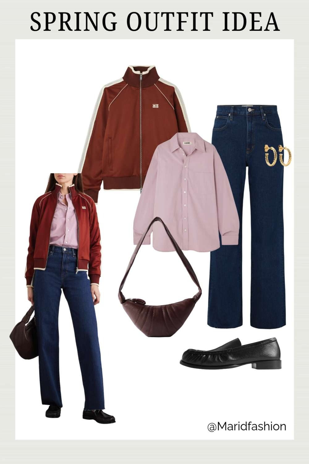 The ultimate spring layering formula: Grace high-rise wide-leg jeans paired with a crisp cotton-poplin shirt. I’ve added an embroidered mesh-trimmed jersey track jacket for an effortless, sporty-chic twist, finished with a classic leather shoulder bag. This look is the perfect balance of comfort and "quiet luxury" for those transitional days! 
#LTKspring #SpringOOTD #WideLegJeans #TrackJacket #QuietLuxury #TransitionalStyle #StreetStyleInspo #EffortlessChic #SpringFashion2026 #DenimStyle #LeatherBag 

 #LTKSpringSale #LTKootd #LTKSeasonal