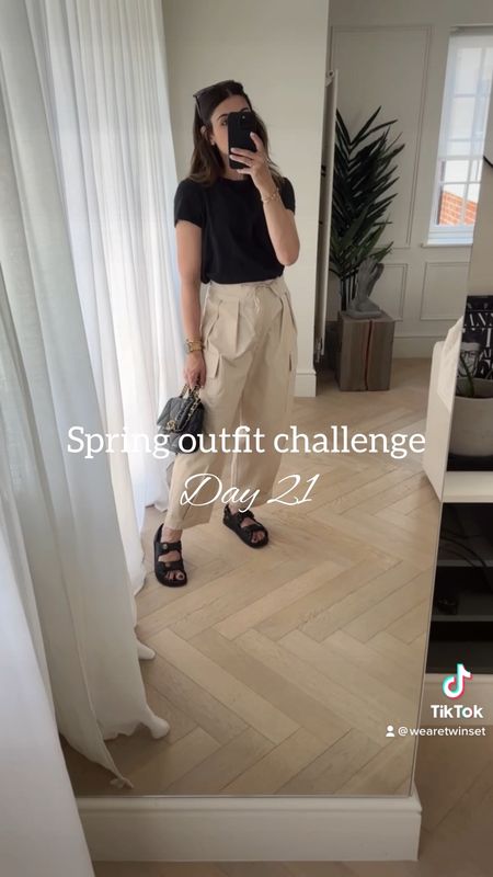 30 days of Spring outfits- Day 21 🤍
Cargo trousers from Zara 
Chanel 19 bag 
Chanel sandals
Cos T-shirt 

#LTKSeasonal #LTKstyletip #LTKFind