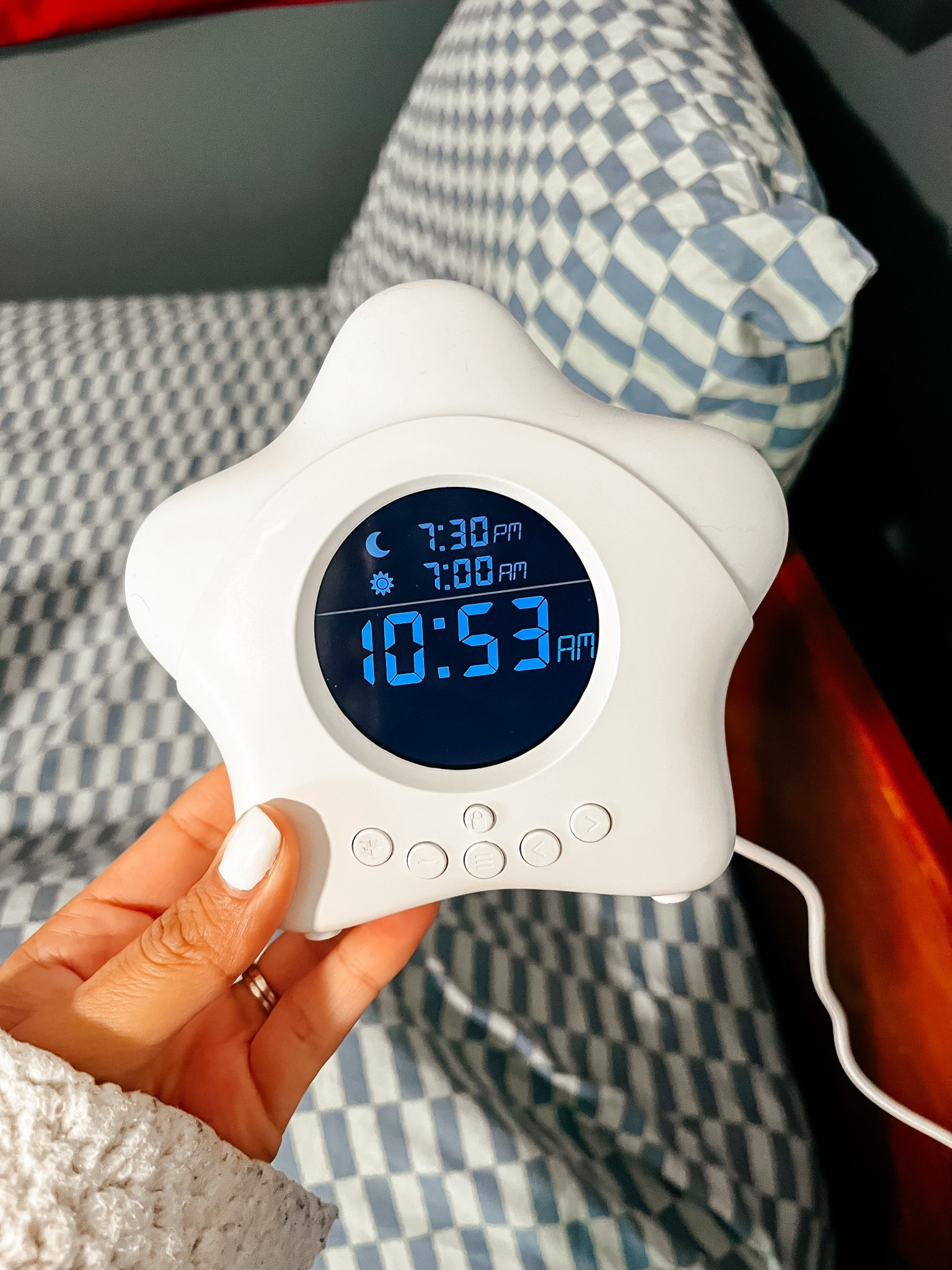 An alarm clock for my toddler! It’ll turn red when it’s time for bed and turn green when it’s time to wake up!

#LTKSaleAlert #LTKKids #LTKHome
