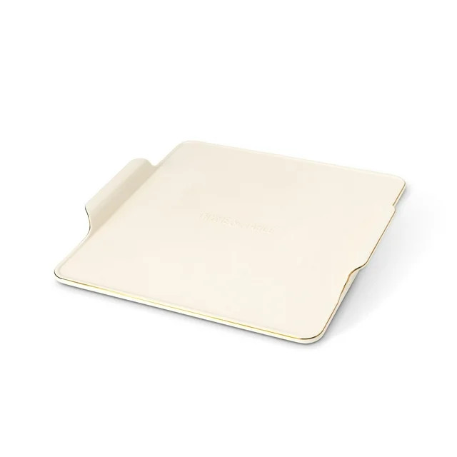 Thyme & Table 15-Inch Square Ceramic Baking Stone with Handles - White Ribbed | Walmart (US)
