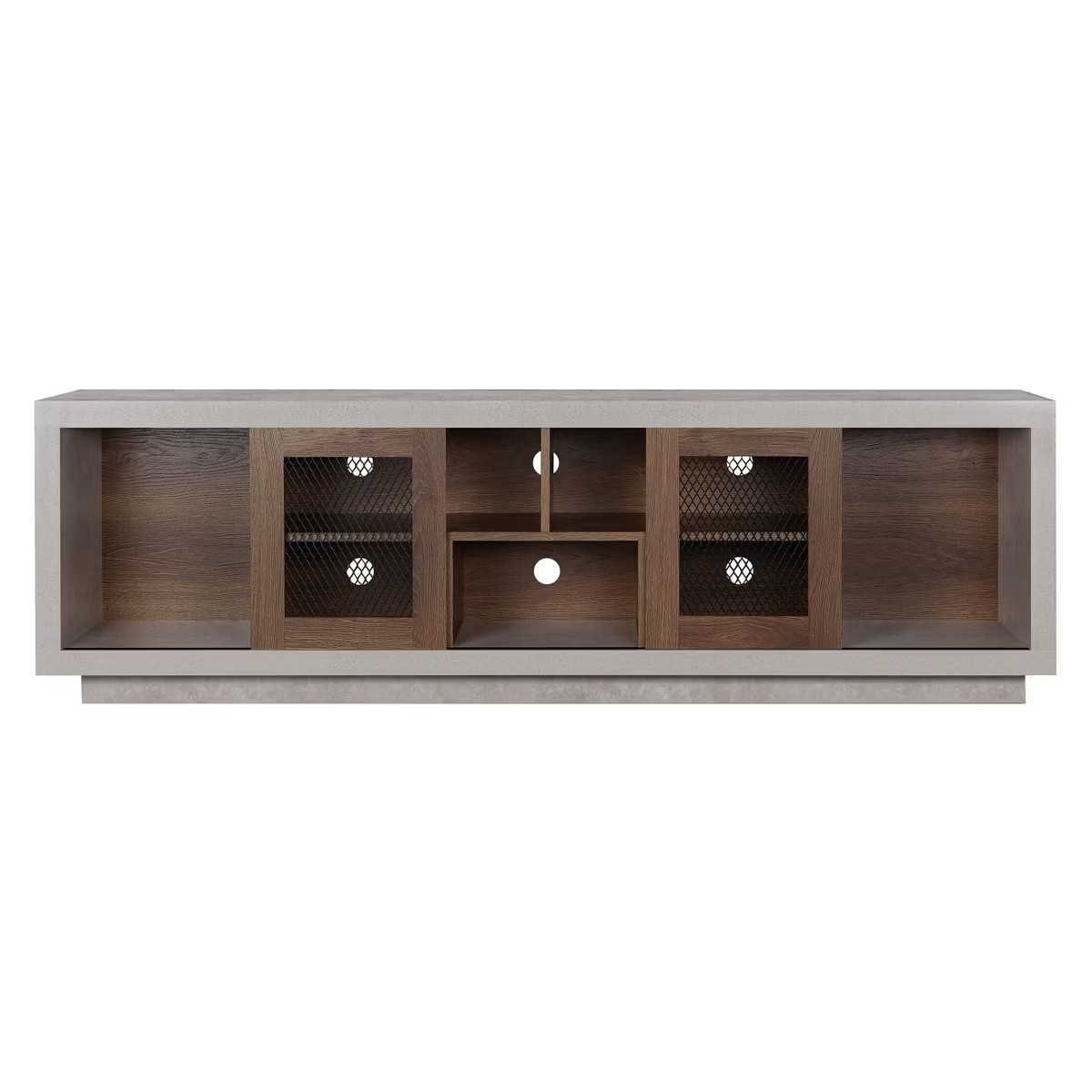 Valla Industrial TV Stand for TVs up to 70" Distressed Walnut/Cement - HOMES: Inside + Out | Target