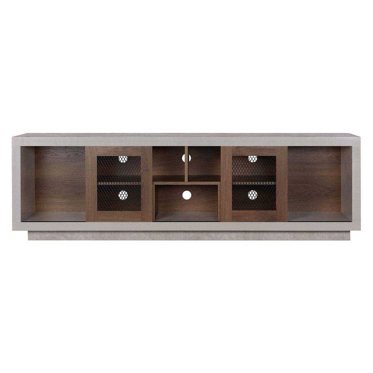 Valla Industrial TV Stand for TVs up to 70" Distressed Walnut/Cement - HOMES: Inside + Out | Target