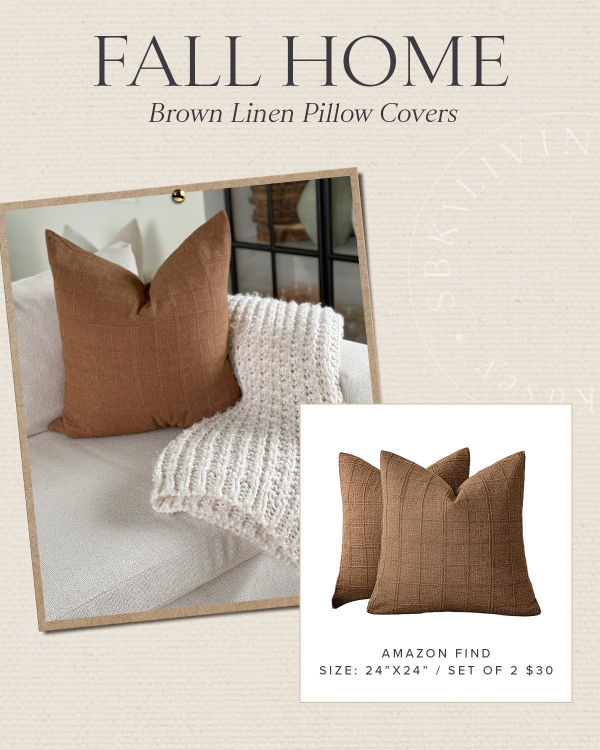 Fall brown linen pillow 🤎🤎

Amazon
Home Decor

#LTKHome #LTKSeasonal