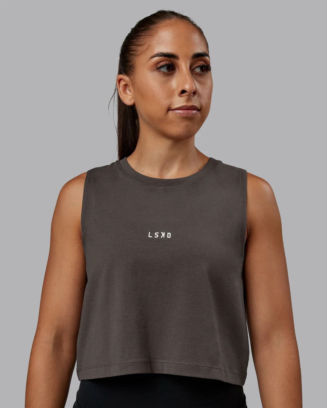 Go-To FLXCotton Tank - Dark Storm-White | LSKD | LSKD