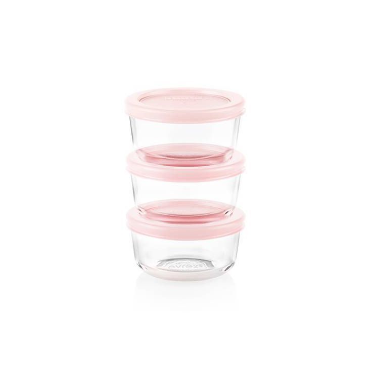 Pyrex 6pc 1 Cup Round Glass Food Storage Value Pack - Pink | Target
