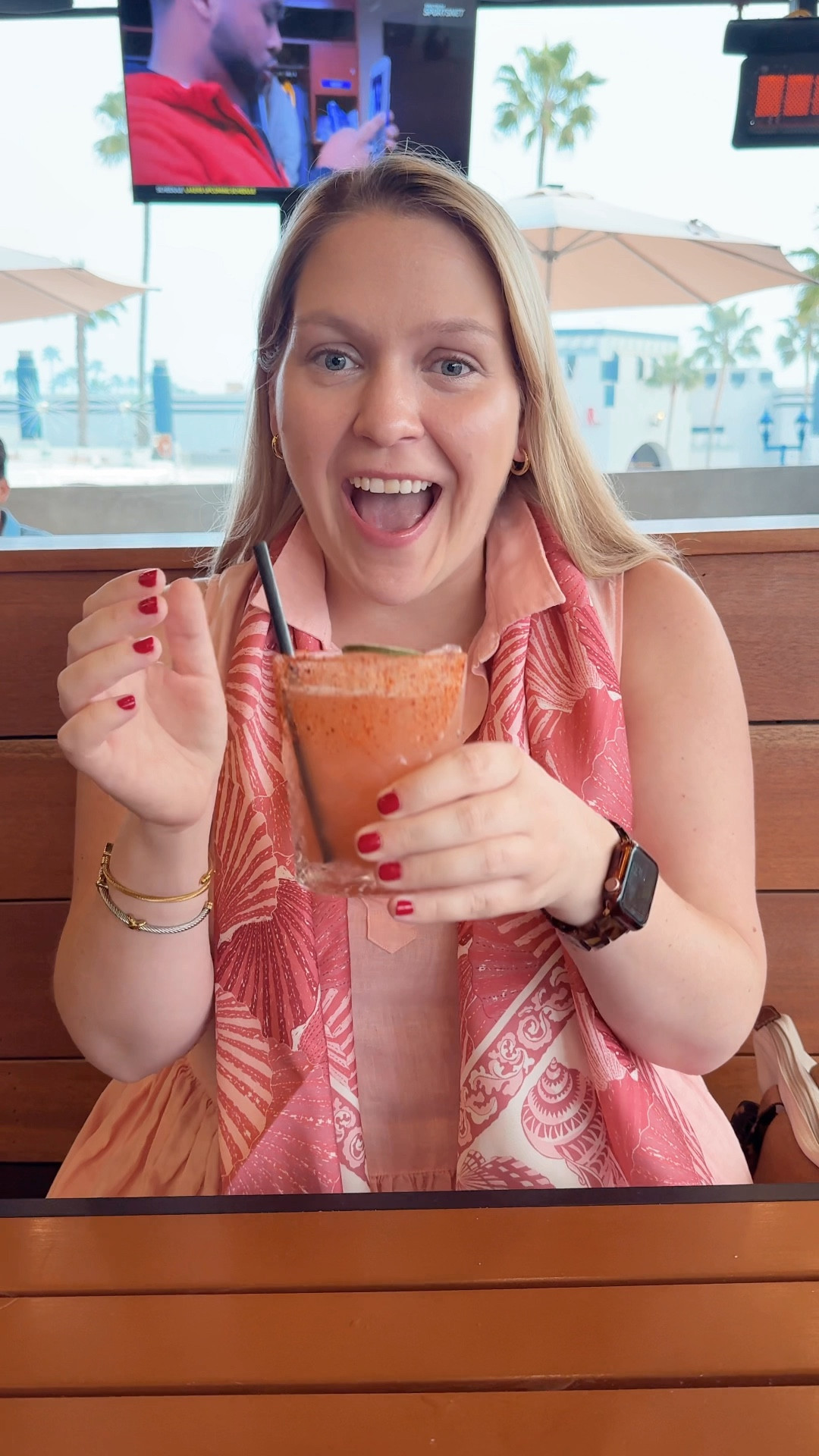 First margarita after pregnancy! And first solo date since we became parents! 