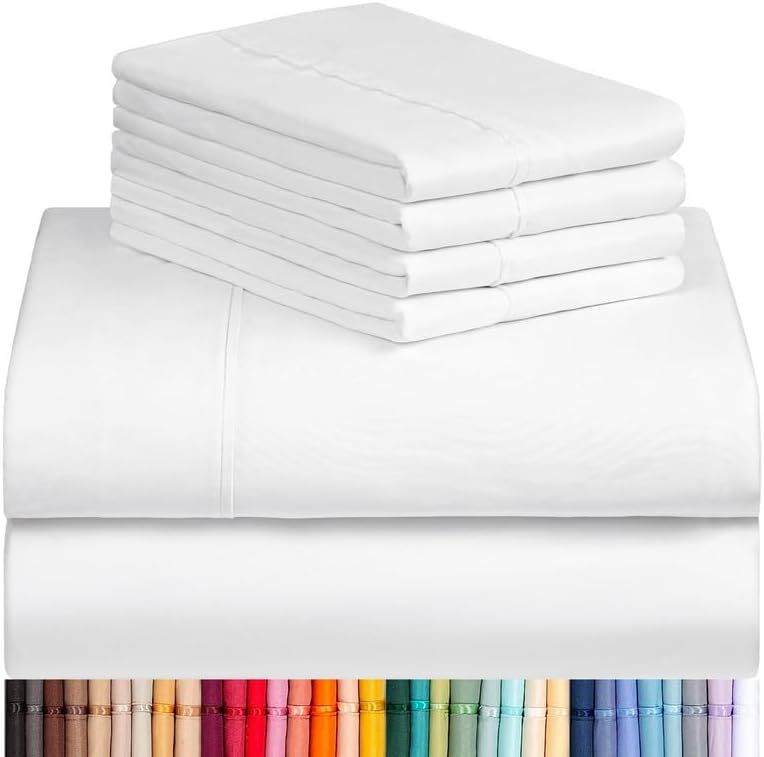 Mellanni Queen Sheet Set - 4 Piece Iconic Collection Bedding Sheets & Pillowcases - Hotel Luxury,... | Amazon (US)