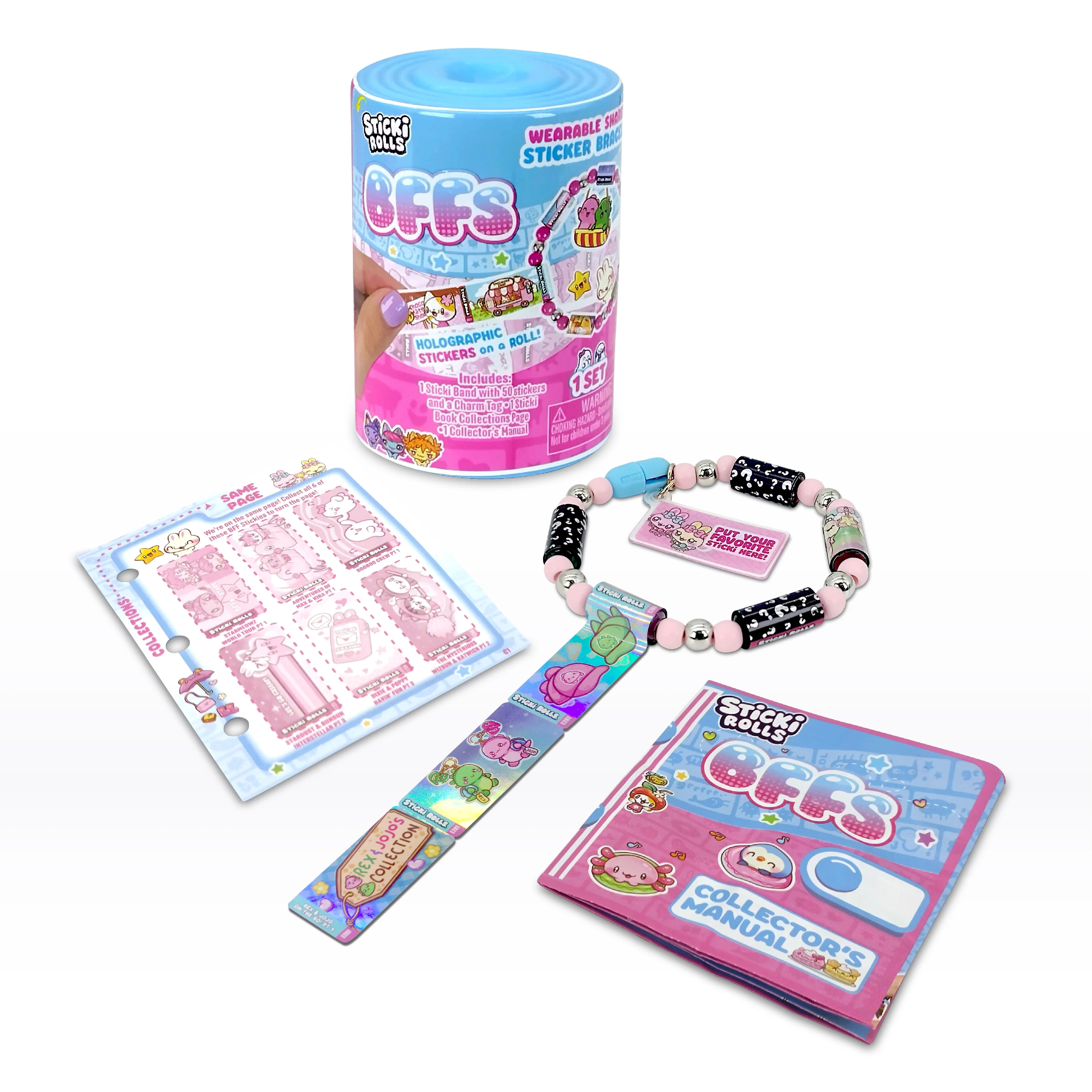 Sticki Rolls - BFF Sticki Band Capsule Art & Craft Kit with Bracelet Materials | Walmart (US)