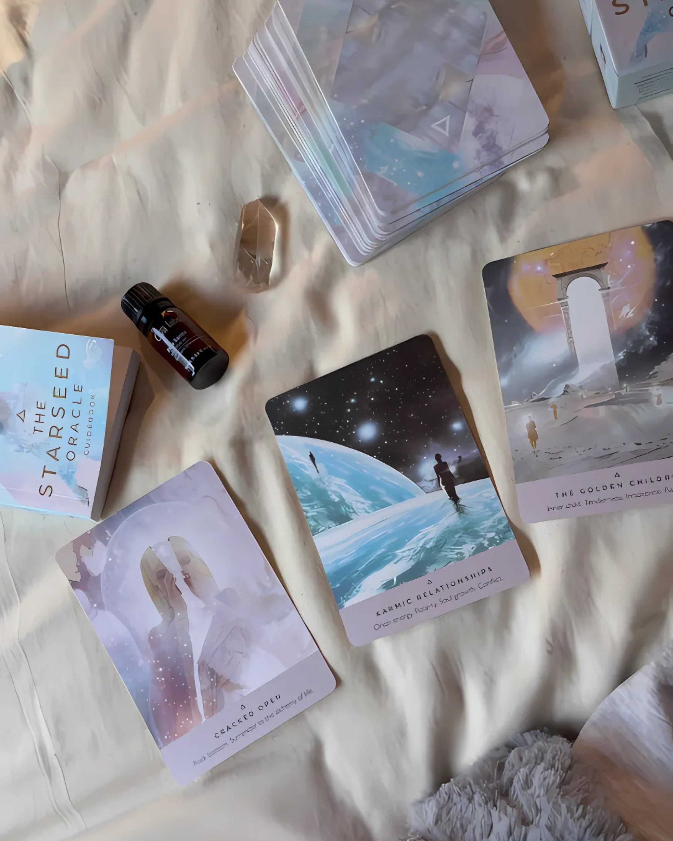 These cards have been my ride-or-die deck for years now 🃏✨ The artwork speaks to my soul and somehow they always drop the exact wisdom I need to hear.
Current setup: Oracle cards for the reality checks I didn't know I needed + palo santo essential oil for clearing out the mental clutter + clear quartz because we could all use some energetic cleaning now a days.

#groundingpractice #oraclecards #crystalhealing #palosanto #holisticliving #wellnessblogger #calmaf  

 