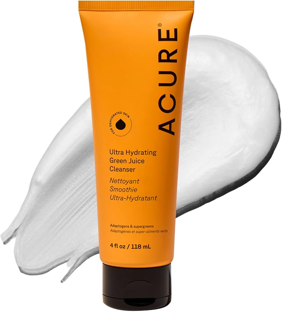 Acure Ultra Hydrating Green Juice Face Cleanser - Superfood Cleanser, Green Face Wash for Women &... | Amazon (US)