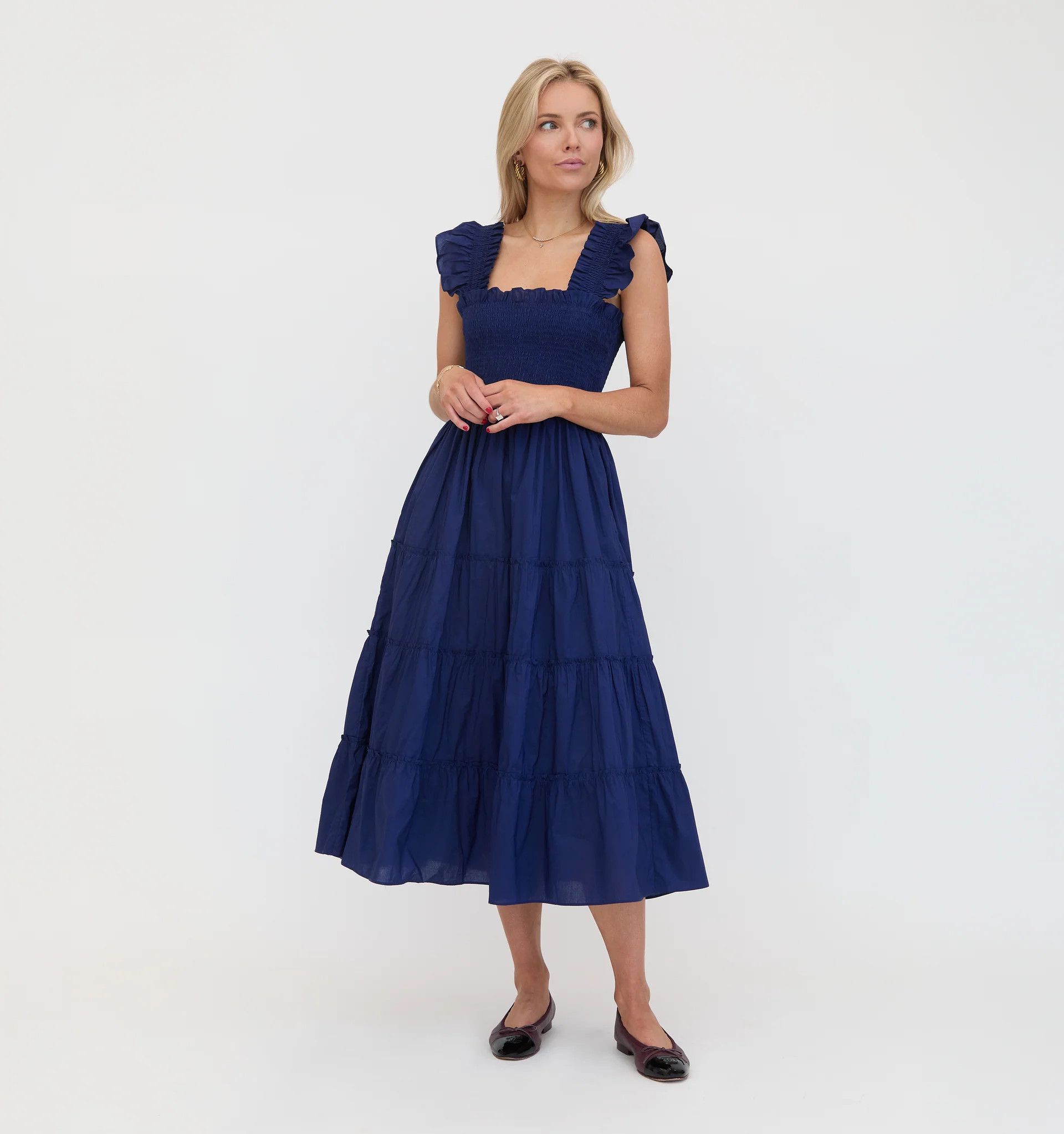 The Ellie Nap Dress - Blue Botanical | Hill House Home US